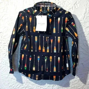 PAUL SMITH JUNIOR Boys Navy Printed shirt